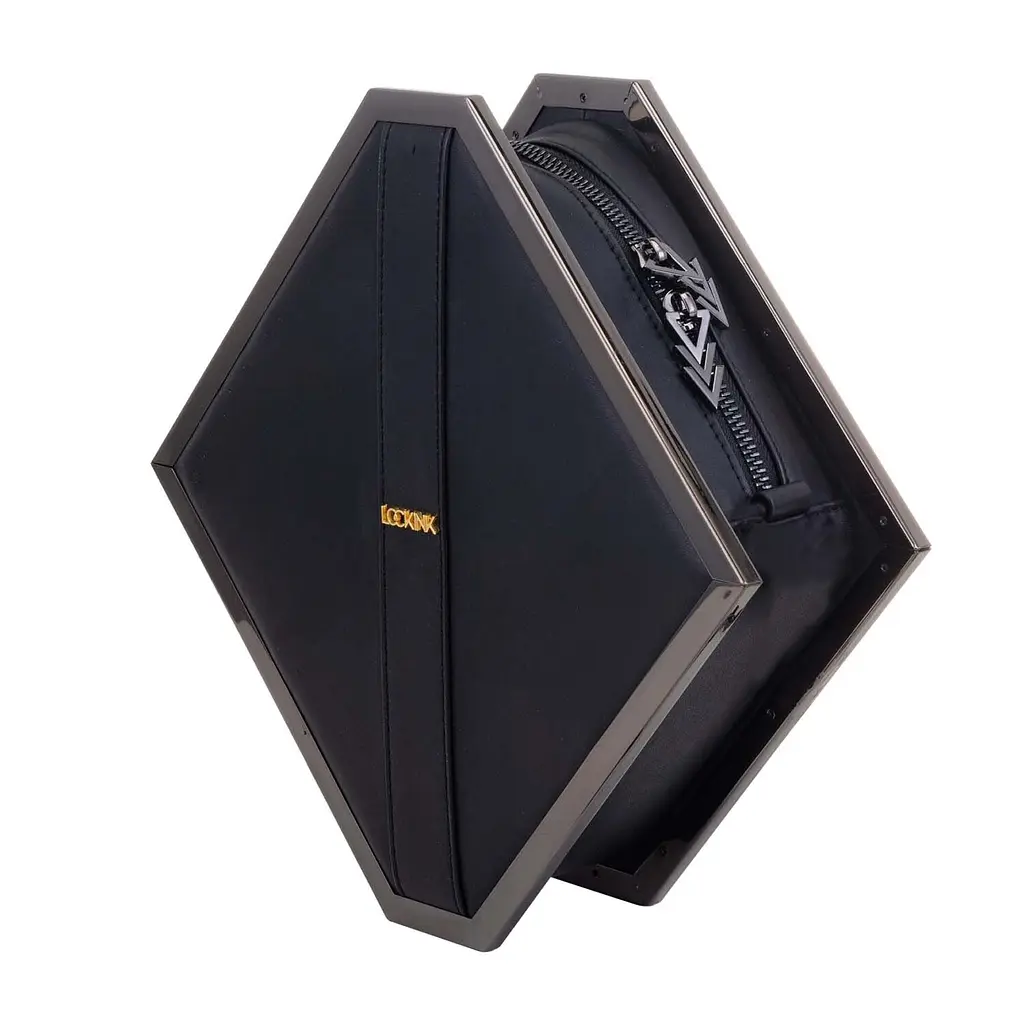 Сумка для секс-іграшок LOCKINK Mysterious Square Kink Bag, чорна, набір для бондажу в комплекті - фото 7