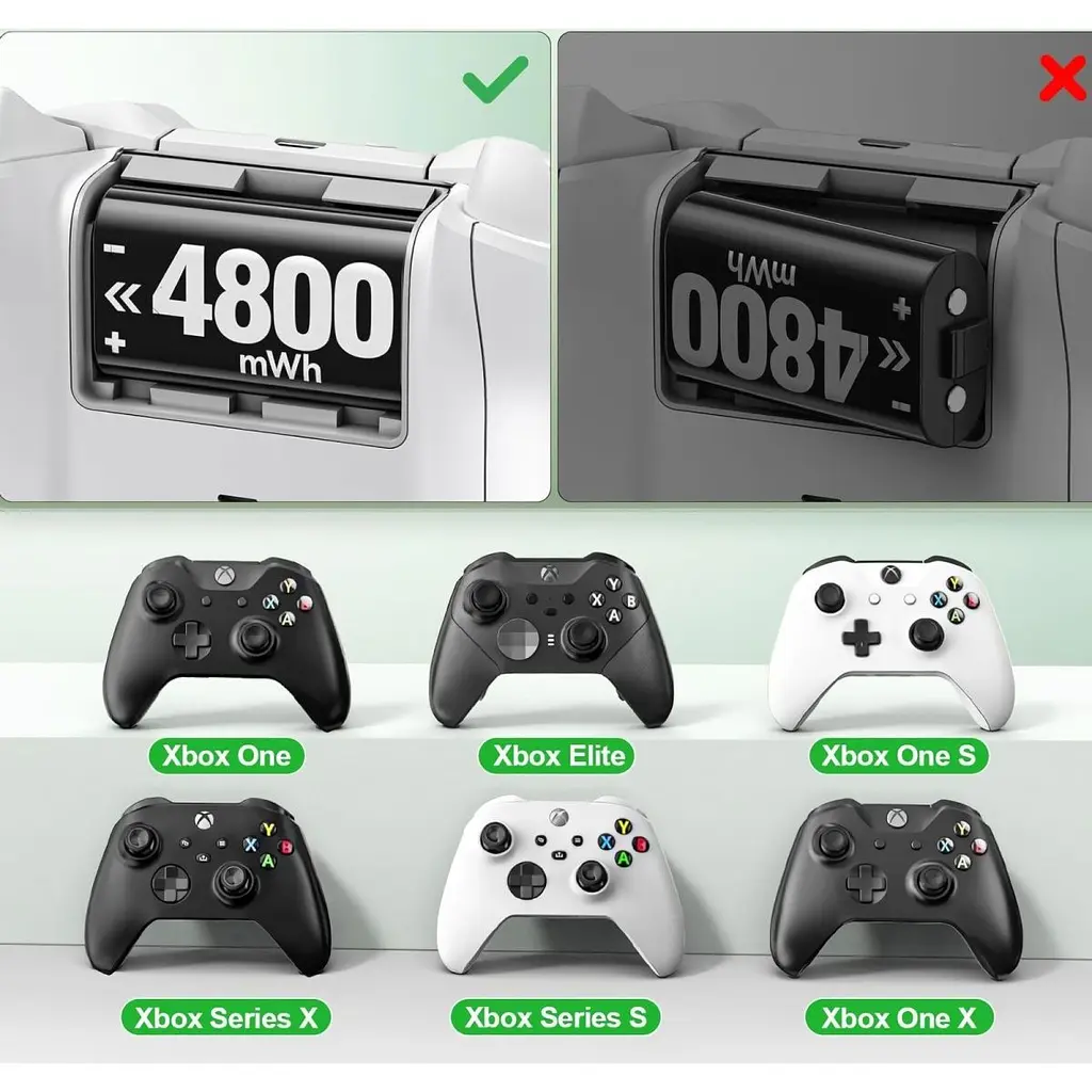 Зарядний пристрій OIVO NG-X518X Charging Dock + 4 АКБ 4800mWh для Xbox Сontrollers One/Series [128697] - фото 4