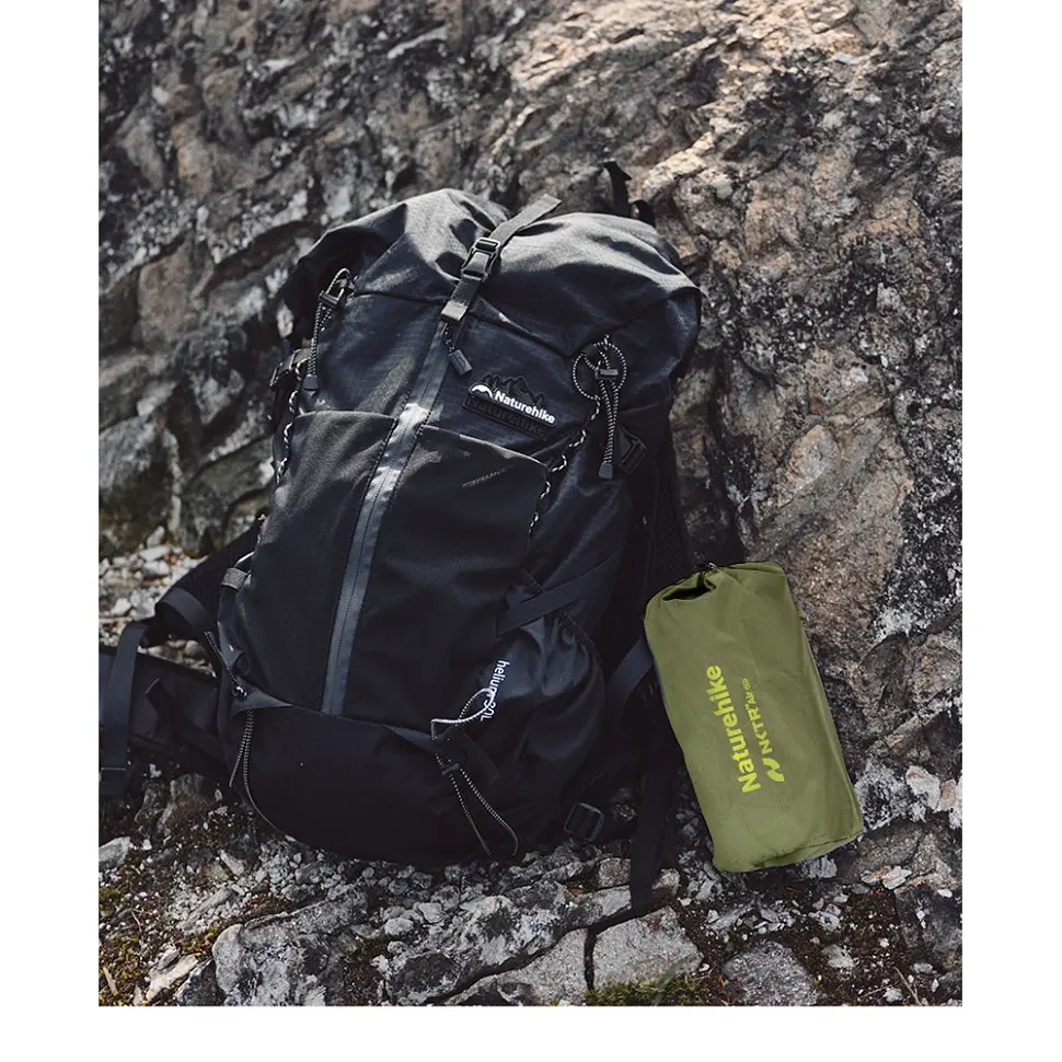 Матрас туристический надувной двухместный Naturehike CNK2450WS014, сверхлегкий, 200х132х8 см, зеленый с мешком для надува. - фото 6