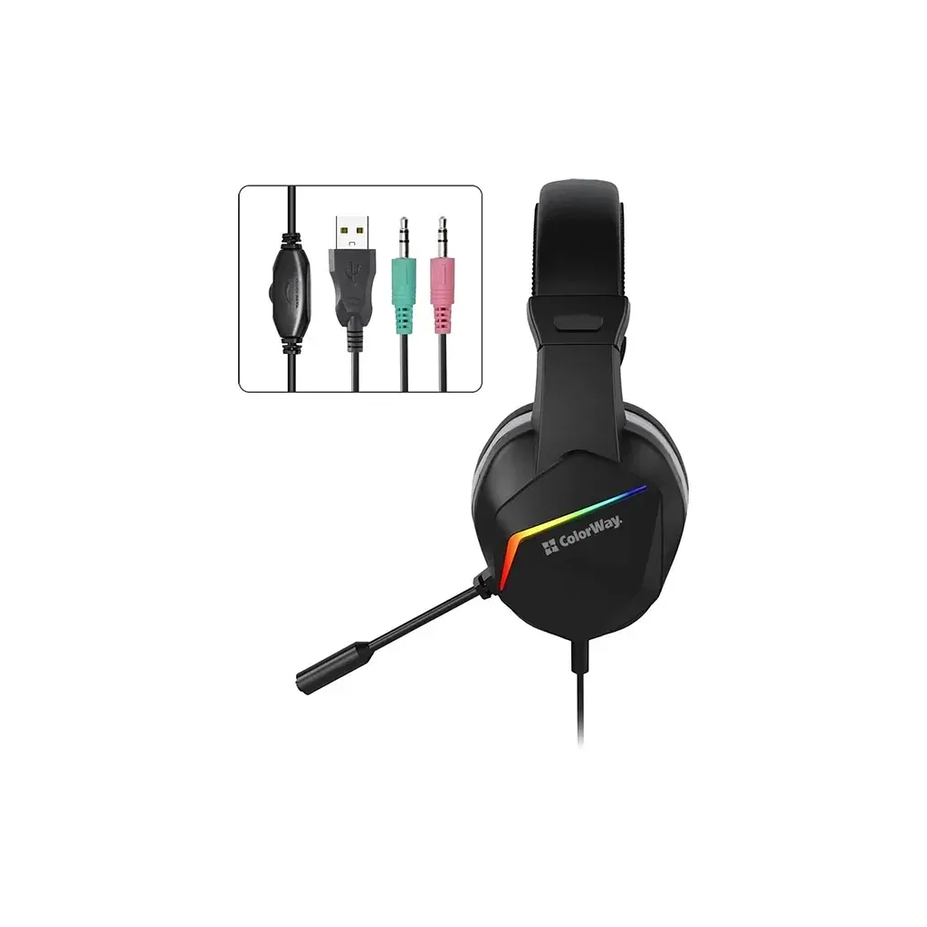Навушники ColorWay Bloodwave LED Black (CW-HPG01BK) - фото 2