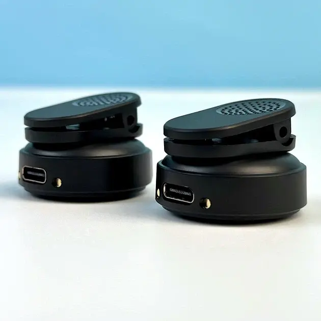 Бездротовий петличний мікрофон Q8 Type-C 2шт з шумопоглинанням та зарядним кейсом Black (18892) - фото 3