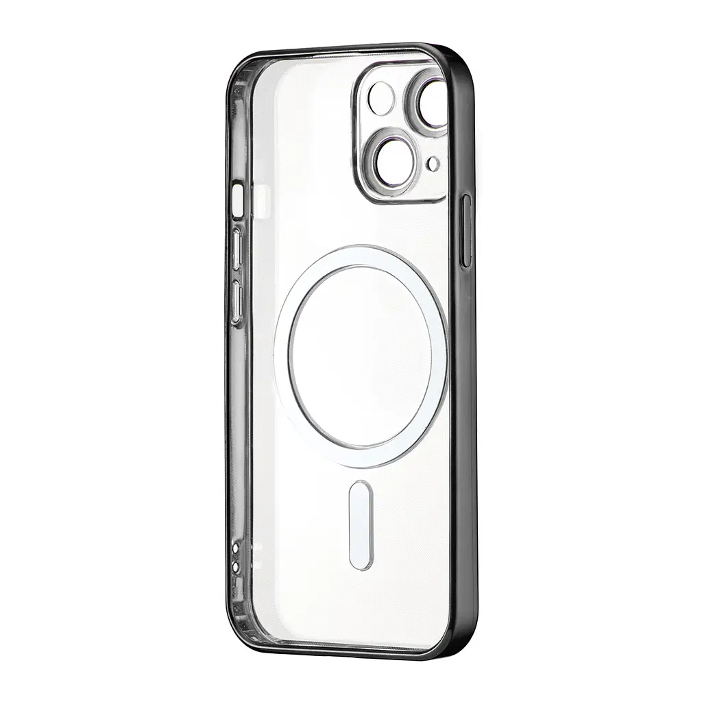 Чохол Ductil Metallic Edge with MagSafe (Protected Camera & Lens) iPhone 13 Black - фото 3