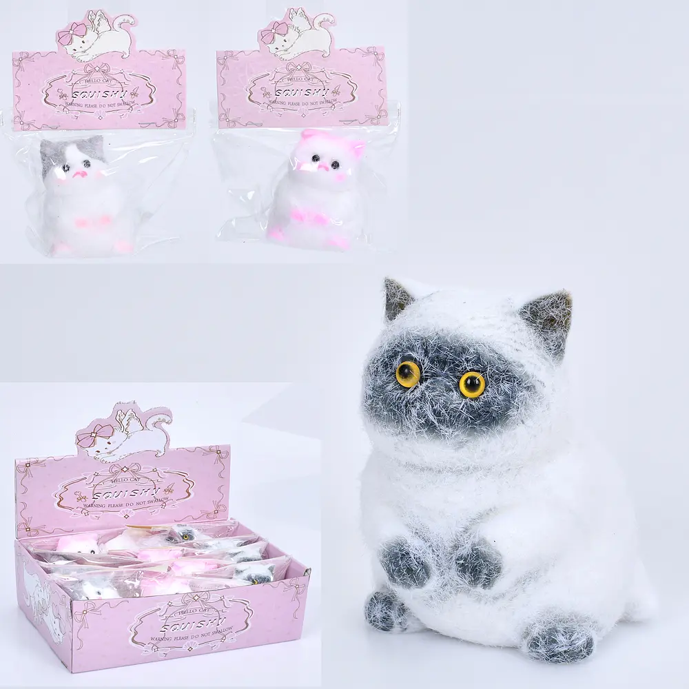 Игрушка Кот, 9.5 см, антистресс, 3 вида, 28.5x20x9 см (в ассортименте) - фото 3