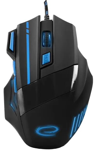 Миша Esperanza MX201 WOLF Blue Black (EGM201B) - фото 2