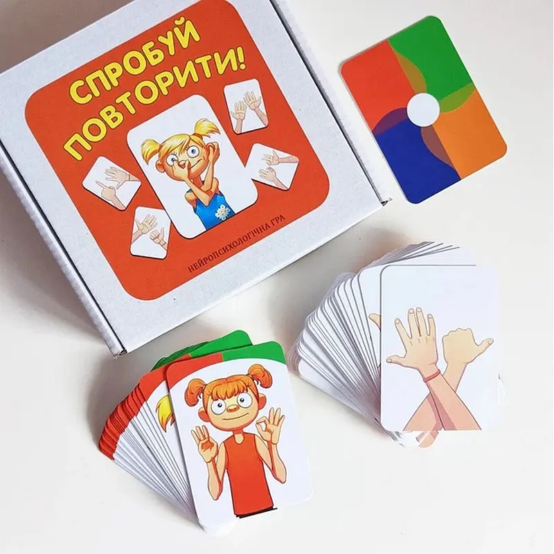 Карткова гра "Спробуй повторити" Zoia for Kids ZOIA-8009, 80 карток - фото 4