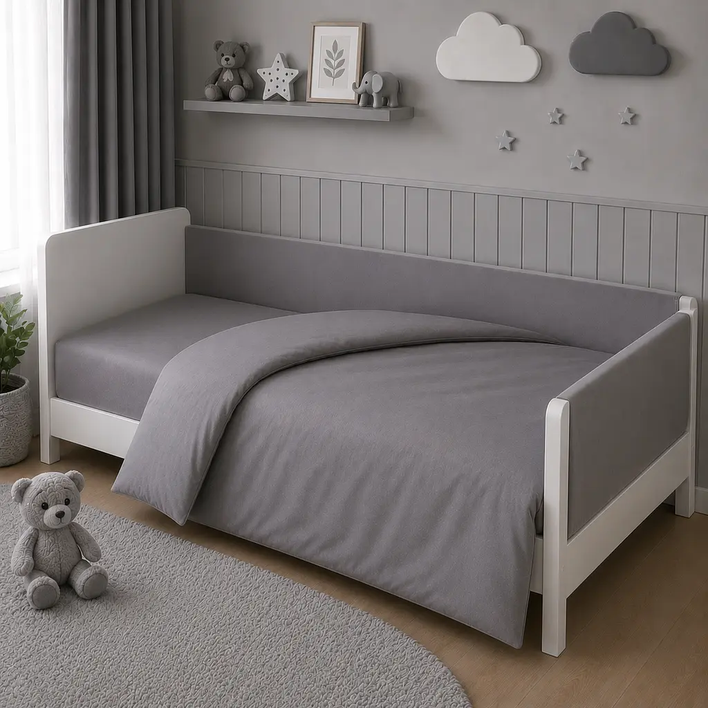 Дитяча постільна білизна MIRSON LITTLE KIDS фланель Ash grey 110х160см (2200012799505) - фото 7