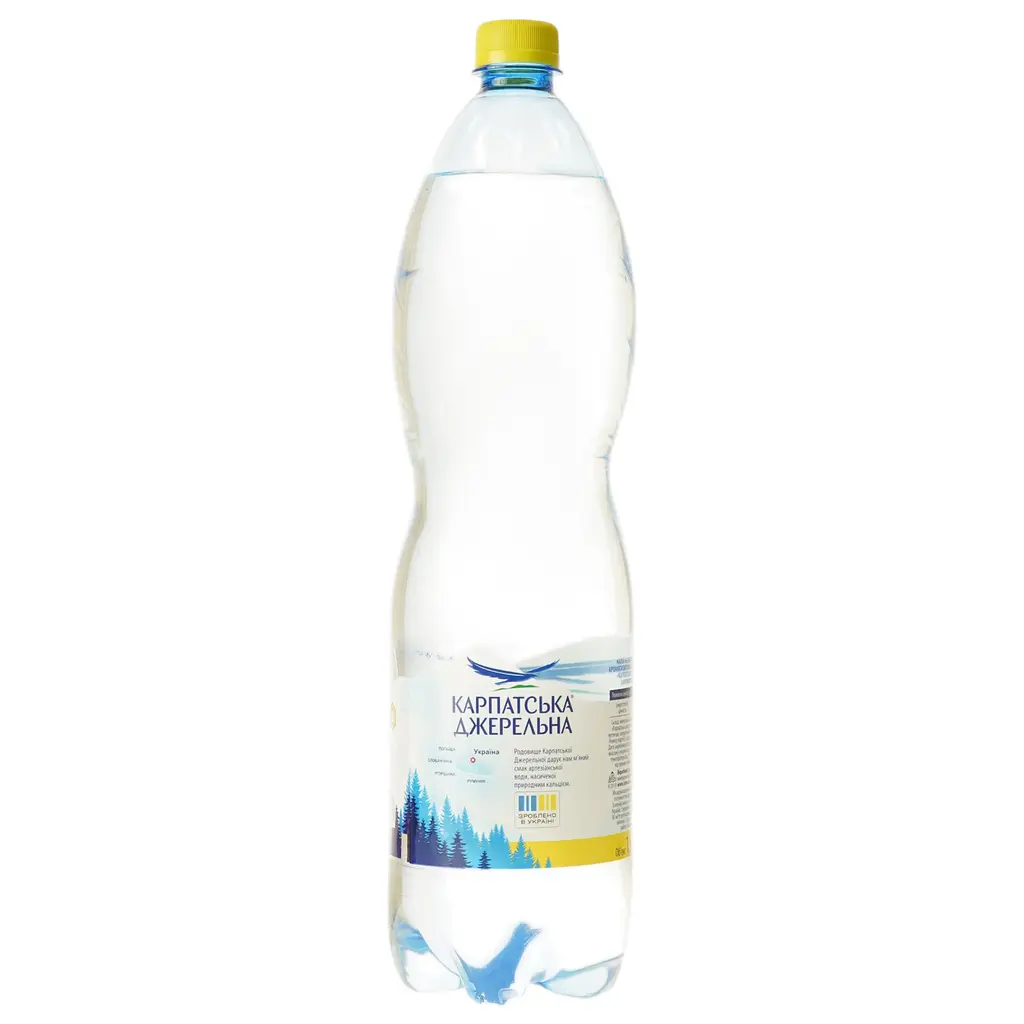 Вода мінеральна Карпатська Джерельна Лимон сильногазована 1.5 л (737111) - фото 4