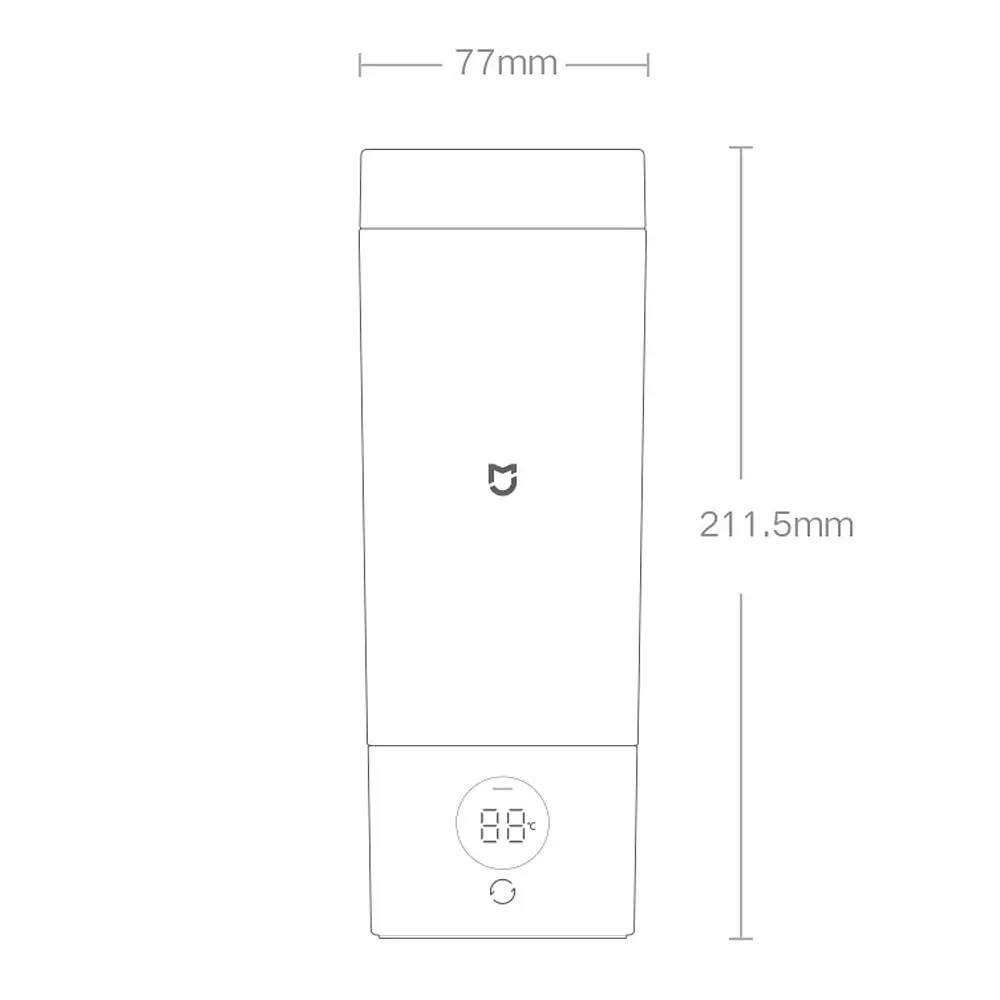 Електричний термос Xiaomi MiJia Portable Electric Cup 2 350ml (MJDRB02PL) White - фото 9
