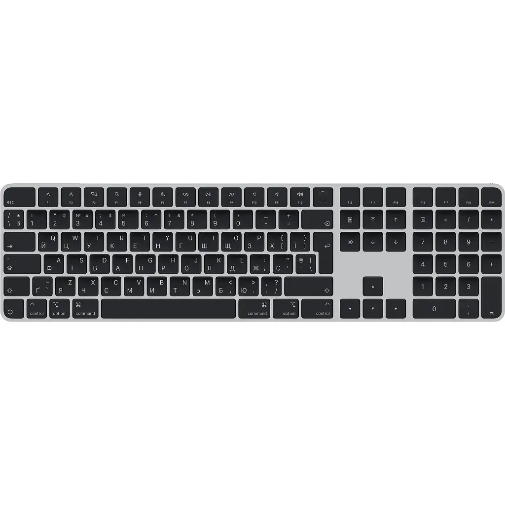 Клавіатура Apple Magic Keyboard with Touch ID Bluetooth/USB UA Black (MXK83UA/A)