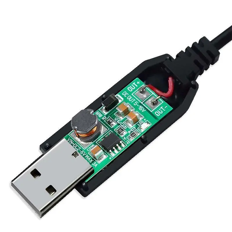 USB-кабель із перетворювачем напруги з 5V на 12 V 0.5 А 5.5 на 2.1 мм DC для роутера - фото 3