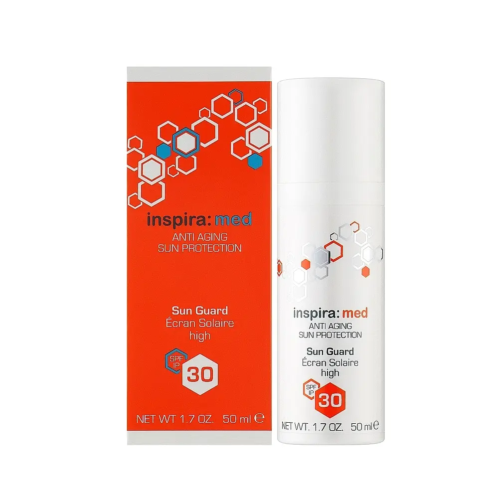 Сонцезахисний антивіковий крем SPF 30 Anti-Aging Sun Guard Inspira Med 50 мл - фото 2