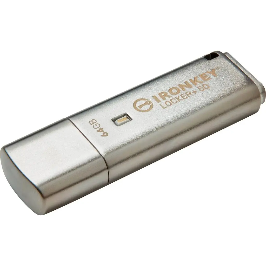 USB флеш-накопичувач Kingston IronKey Locker Plus 50 64GB USB-A 3.2 Gen 1 Silver [IKLP50/64GB] [101528] - фото 3
