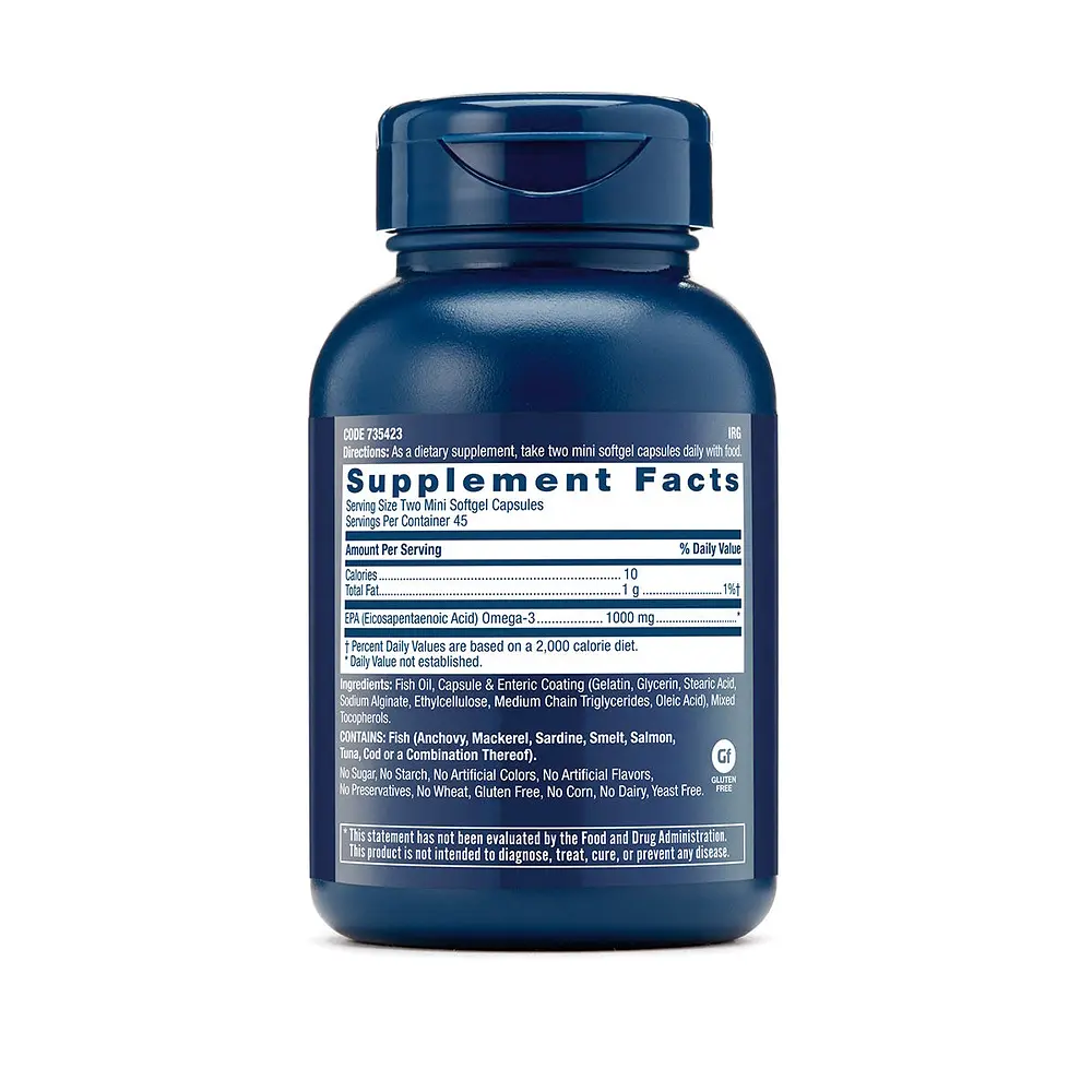 Жирні кислоти GNC Triple Strength EPA 1000 Mini 90 капсул - фото 2