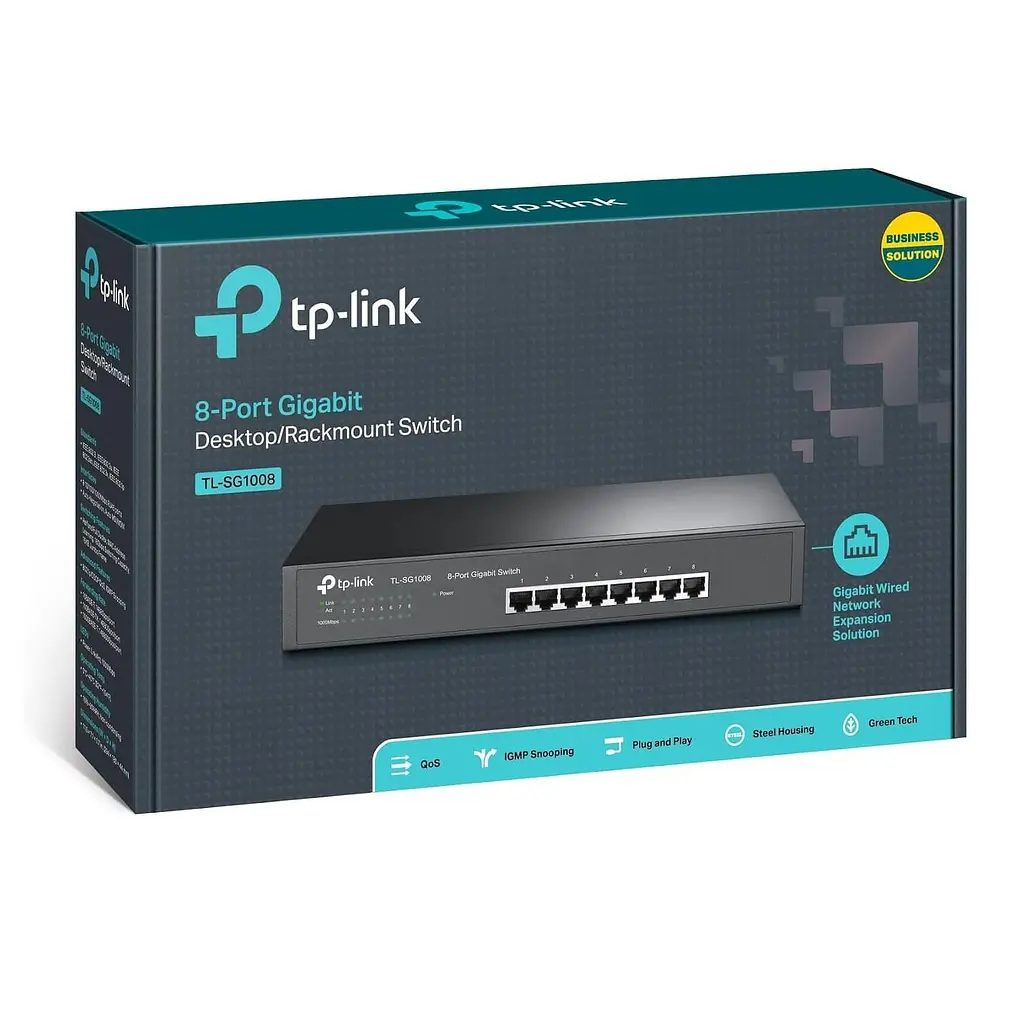 Комутатор TP-Link TL-SG1008 (TL-SG1008) - фото 3