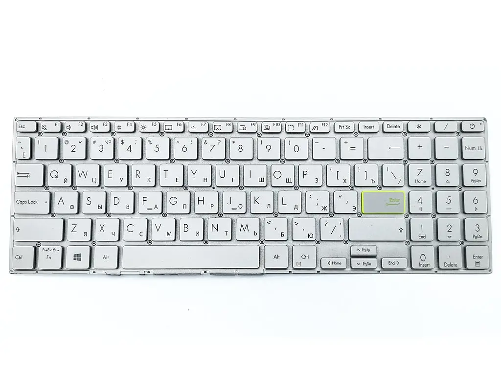 Клавіатура для ASUS X521, X521EA, X521EQ, X521FA, X521FL, X521JQ, X521UA, S533, S533E, S533F (RU Silver) Оригінал - фото 3