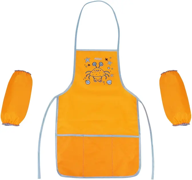 Фартух для творч. з нарукавниками Maxi MX61490-06 49х30см, 4-7років, помаранчевий