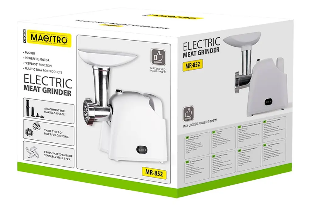 М'ясорубка електрична Maestro MR-852 1000Вт біла - фото 5