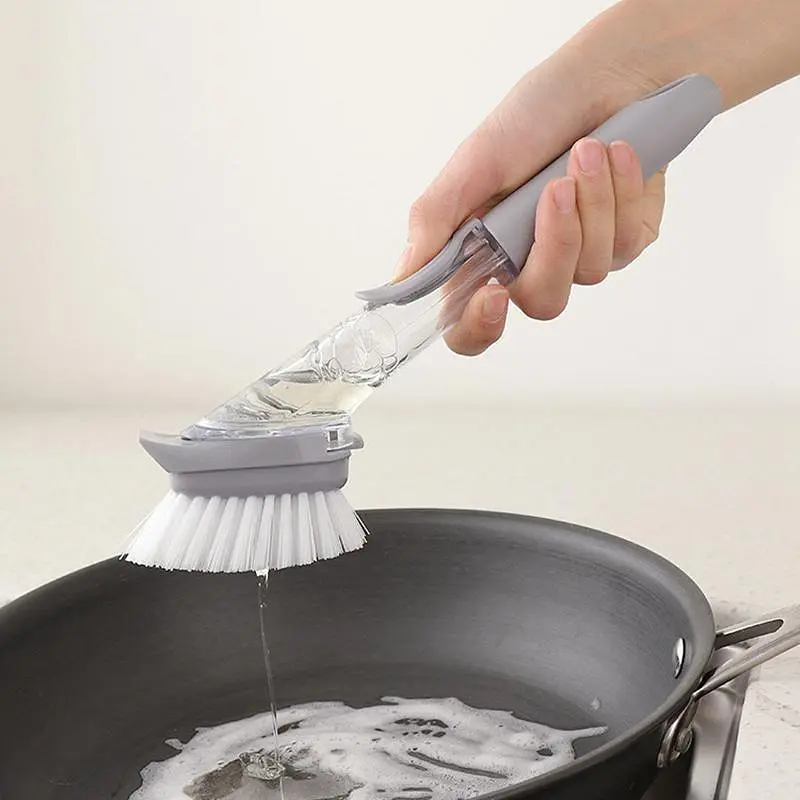 Багатофункціональна щітка Decontamination Wok Brush для миття та чищення з дозатором - фото 4
