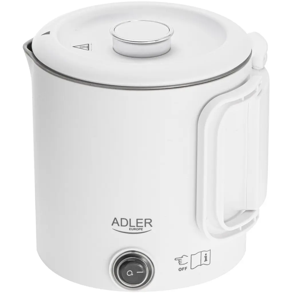 Електрочайник Adler AD 1388w дорожній 650Вт/0.8л/подвійні стінки/автовимкнення/білий (AD 1388w) - фото 10