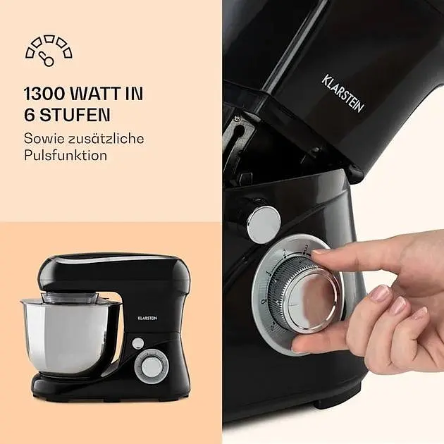 Кухонний комбайн тістоміс Klarstein Bella Pico 2G 1300 W (10036470) - фото 2