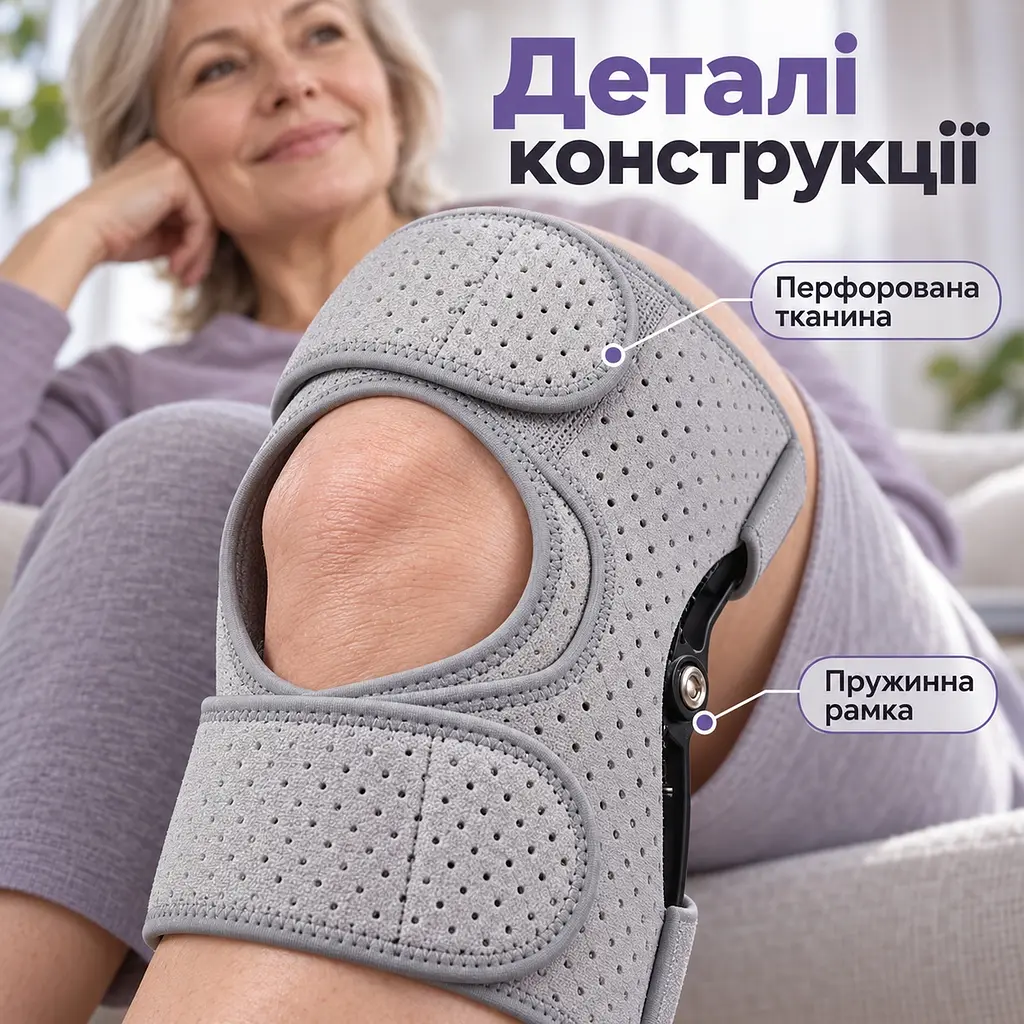 Ортопедичний наколінник-стабілізатор для ходьби та підйому сходами - фото 3