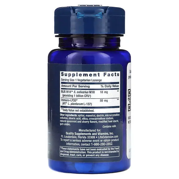 Пробиотики и пребиотики Probiotic Oral Hygiene 30 вегетарианских леденцов Life Extension vit0005059 - фото 2