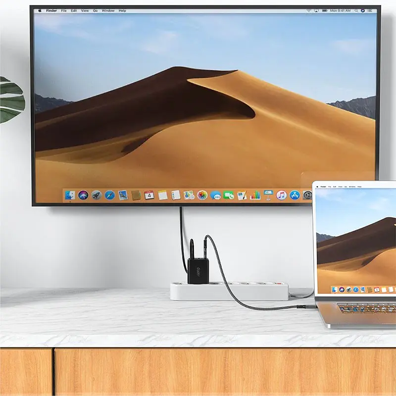 СЗУ Acefast A17 PD65W GaN (1USB-A/1C/1HDMI) + кабель Type-C to Type-C Black - фото 4