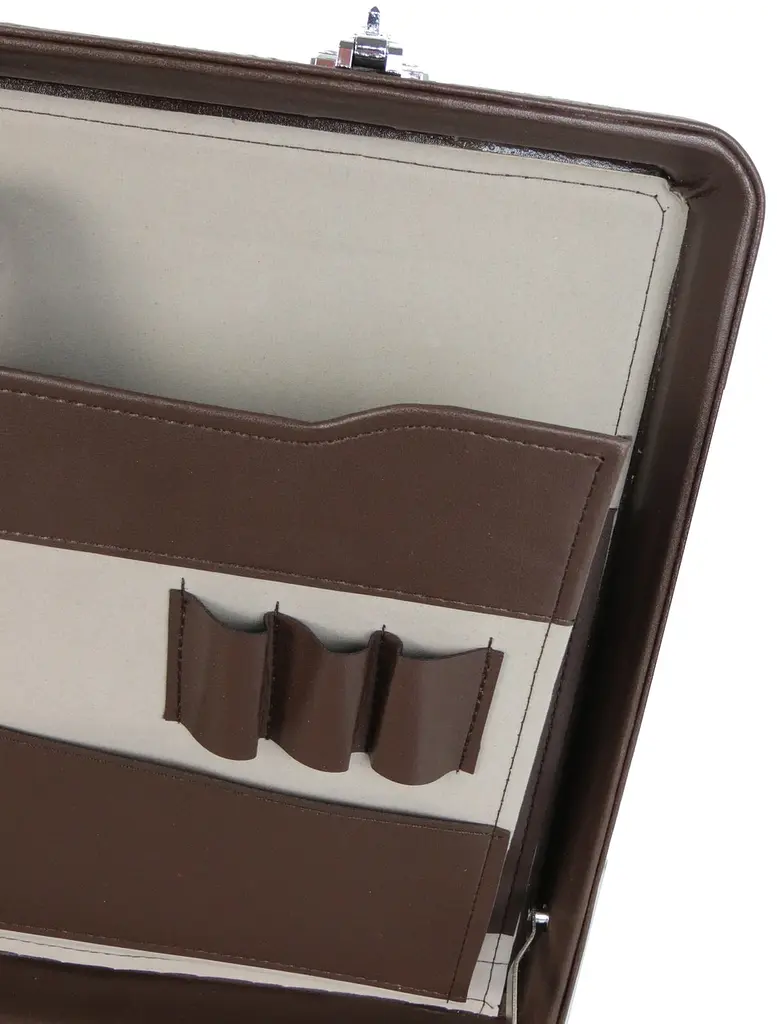 Кейс дипломат із екошкіри зі збільшенням обсягу Portfolio S1645432 Коричневий - фото 9