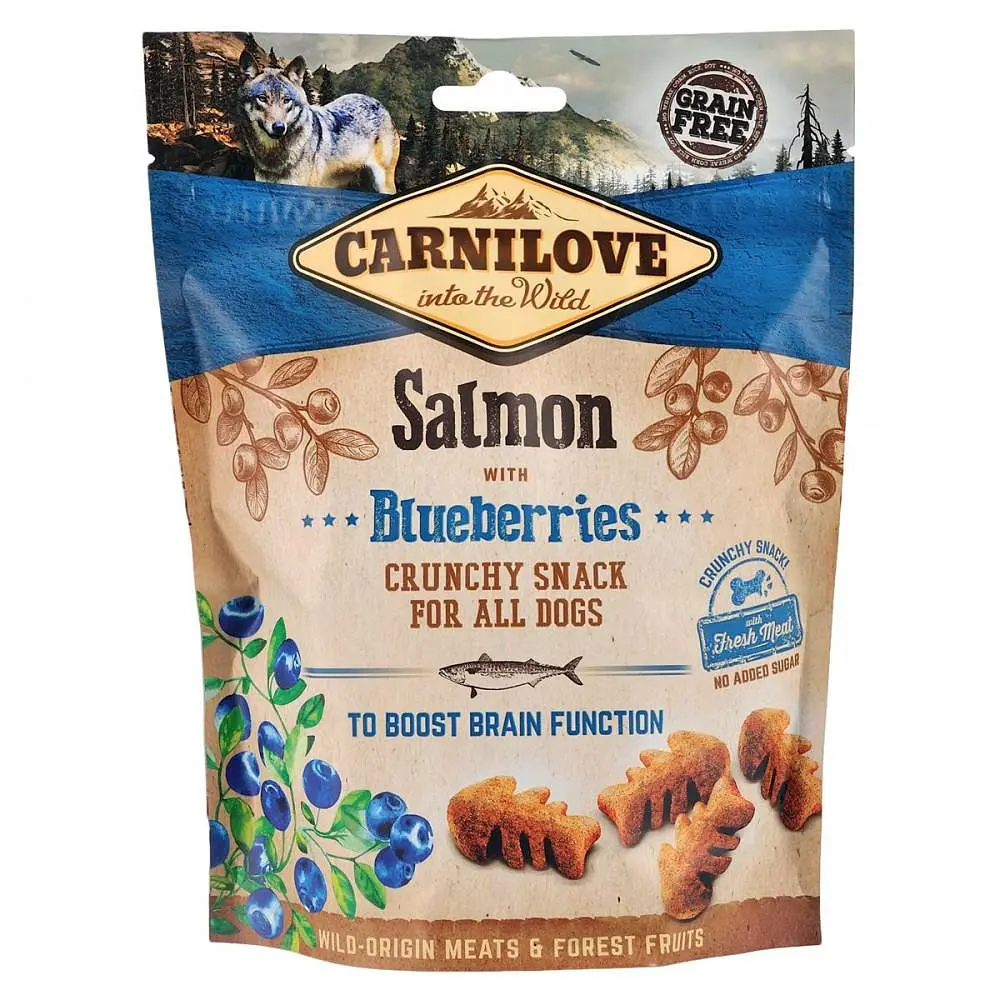 Ласощі для собак Carnilove Salmon with Blueberries 200 г (для поліпшення роботи мозку)
