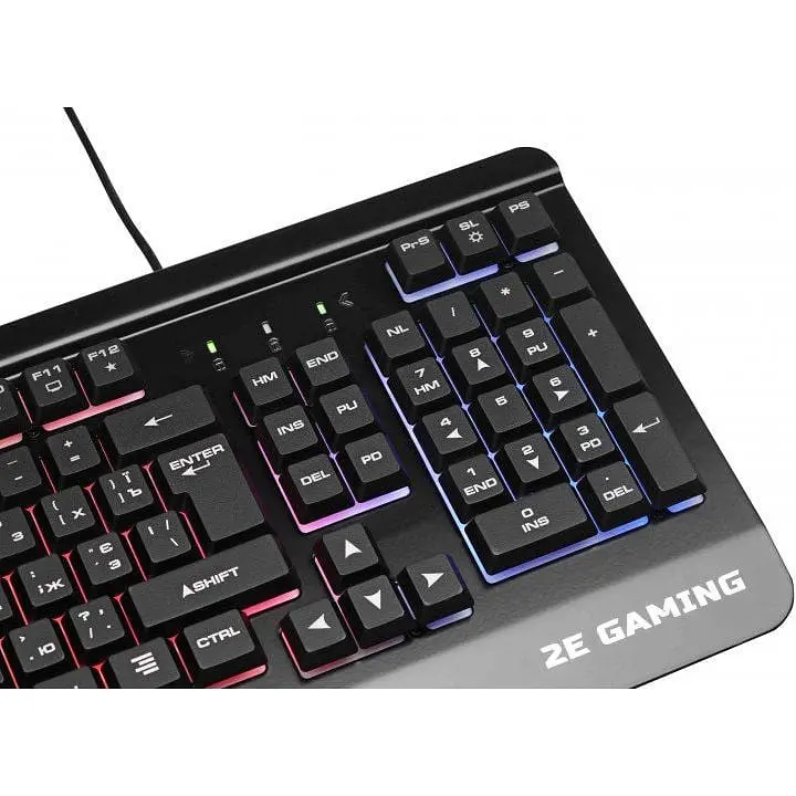 Клавиатура проводная 2E Gaming KG320 LED USB Black Ukr - фото 6