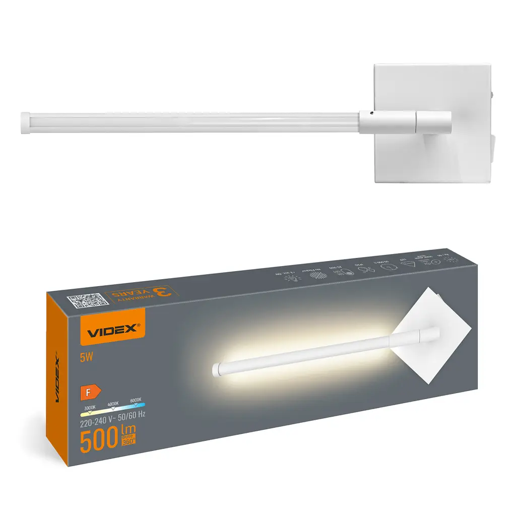 LED світильник Videx WL041 настінний 5 Вт 3000-4000-6000 K білий (VL-WL041-05CW)