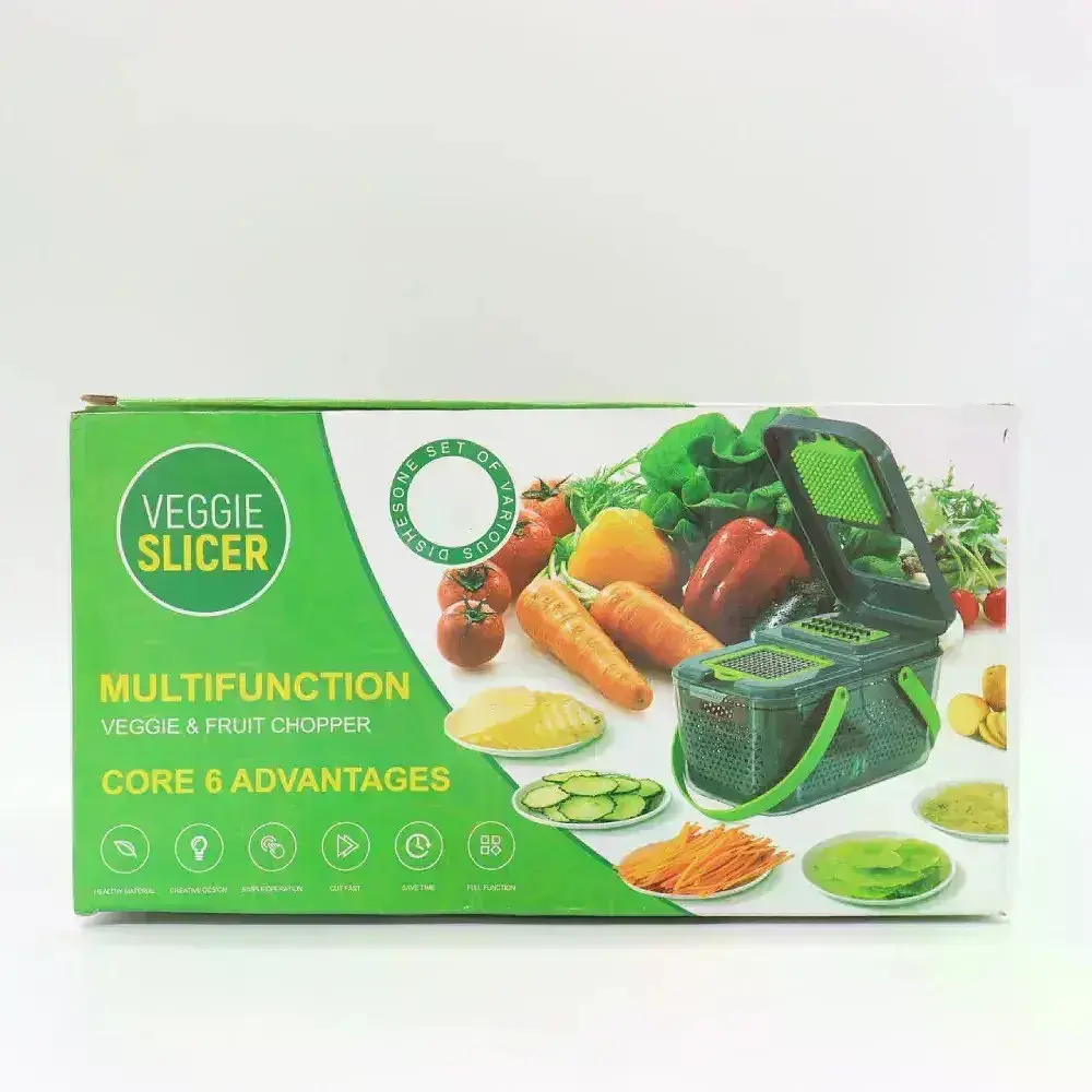 Овочерізка мультислайсер AND1536 Vegetable Cutter - ручний подрібнювач для овочів, фруктів, салатів і домашньої нарізки - фото 4