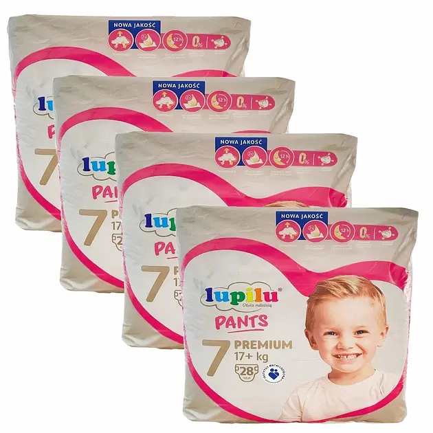 Підгузки - трусики Lupilu Premium 7 (17+ кг), 112 шт00000000000000000000000000