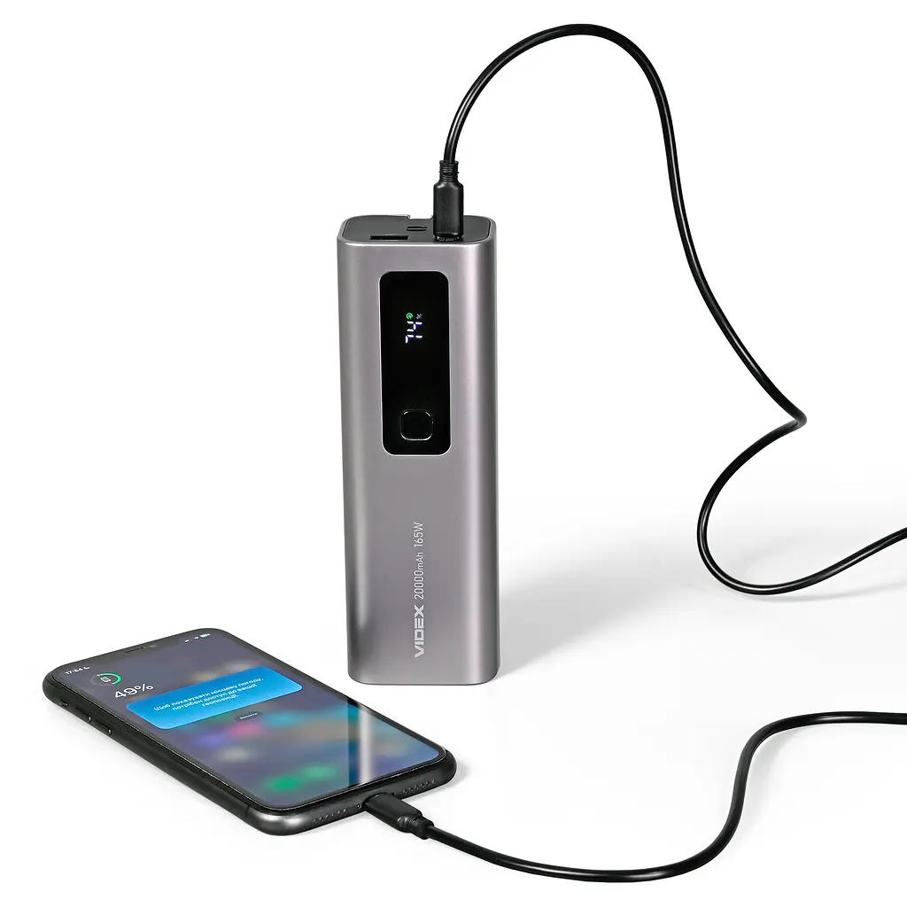 Павербанк 20000mAh VIDEX VPB-366 165W PD100W +Display VIDEX (28606-000) - фото 13
