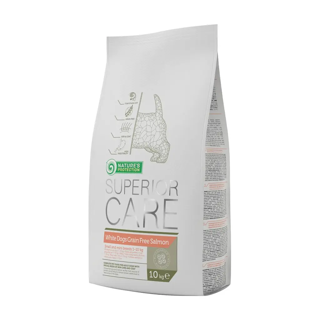 Сухий корм для собак Nature's Protection NP Superior Care White dogs Grain Free Salmon Adult Small an (NPSC45835)
