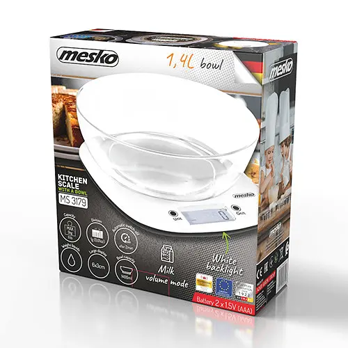 Ваги кухонні Mesko MS 3179 white - фото 10