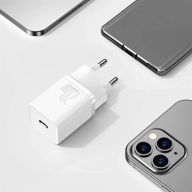 Мережевий зарядний пристрій Baseus Super Silicone PD Charger 20W (CCSUP-B02) White [66724] - фото 7