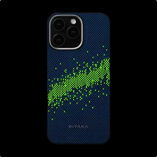 Карбоновий чохол Pitaka Tactile Woven Case (Lumintex™ Edition), що світиться в темряві, StarPeak Milky Way Galaxy для iPhone 16 Pro Max (KI1604PMYG) - фото 2