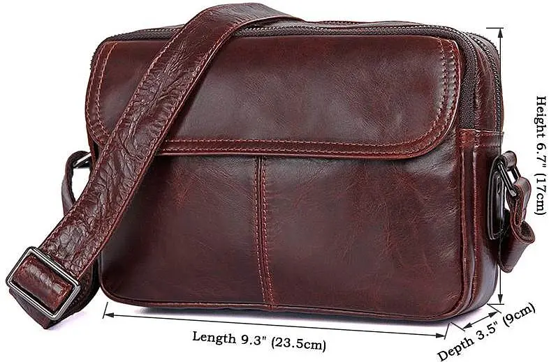 Чоловіча шкіряна сумка Vintage 23,5х17х5 см sum0012401 - фото 9
