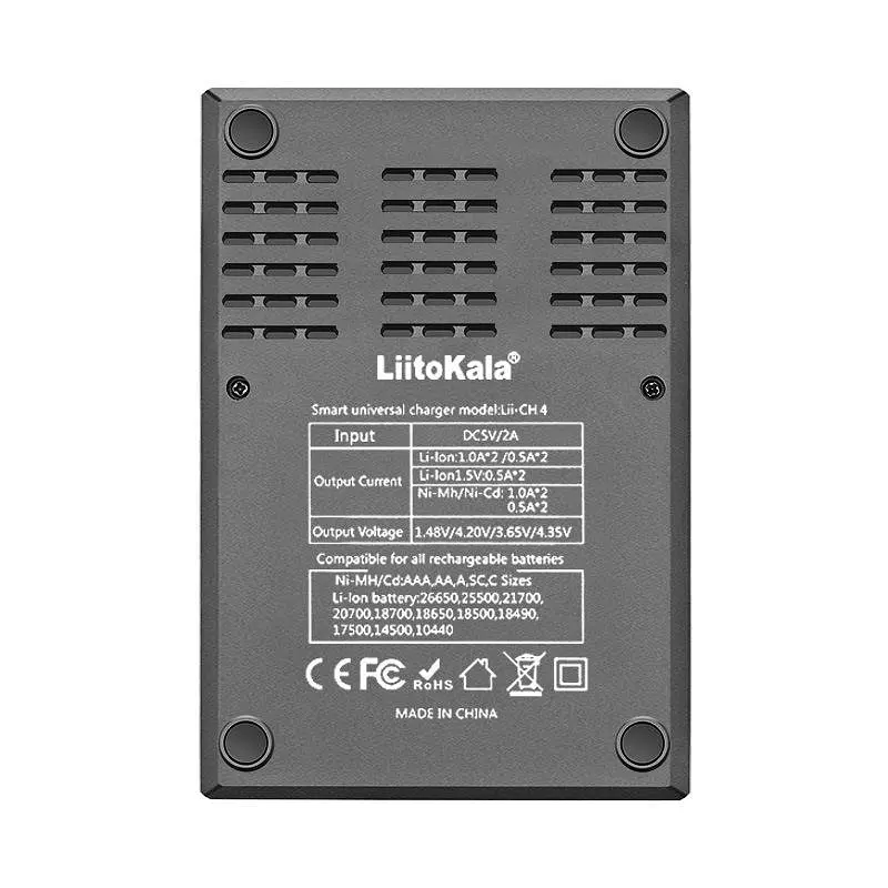 Зарядний пристрій LiitoKala Lii-CH4 для акумуляторів АА, ААА, 18650, 21700, 26650 Li-ion, Ni-MH, Ni-Cd (19422) - фото 6