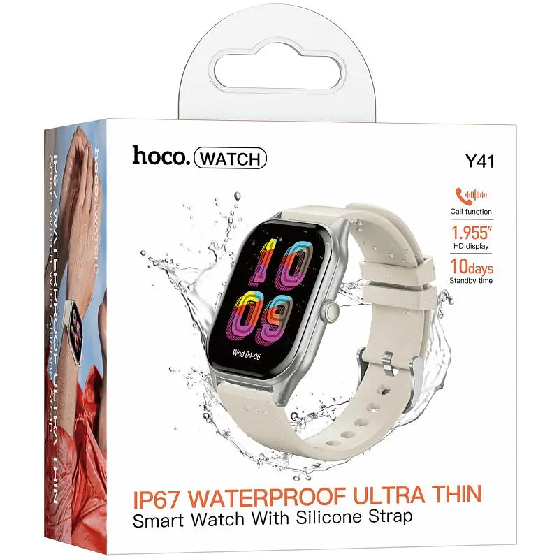 Смарт-годинник Hoco Y41 Smart sports watch (call version) Silver - фото 3