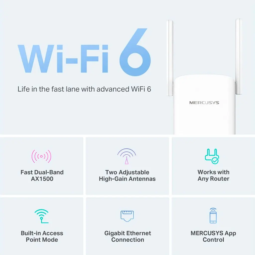 Ретранслятор Wi-Fi сигналу Mercusys ME60X [128287] - фото 4