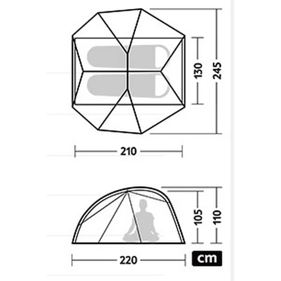 Намет двомісний ультралегкий Naturehike Star River UL CNK2450WS022, сірий - фото 10