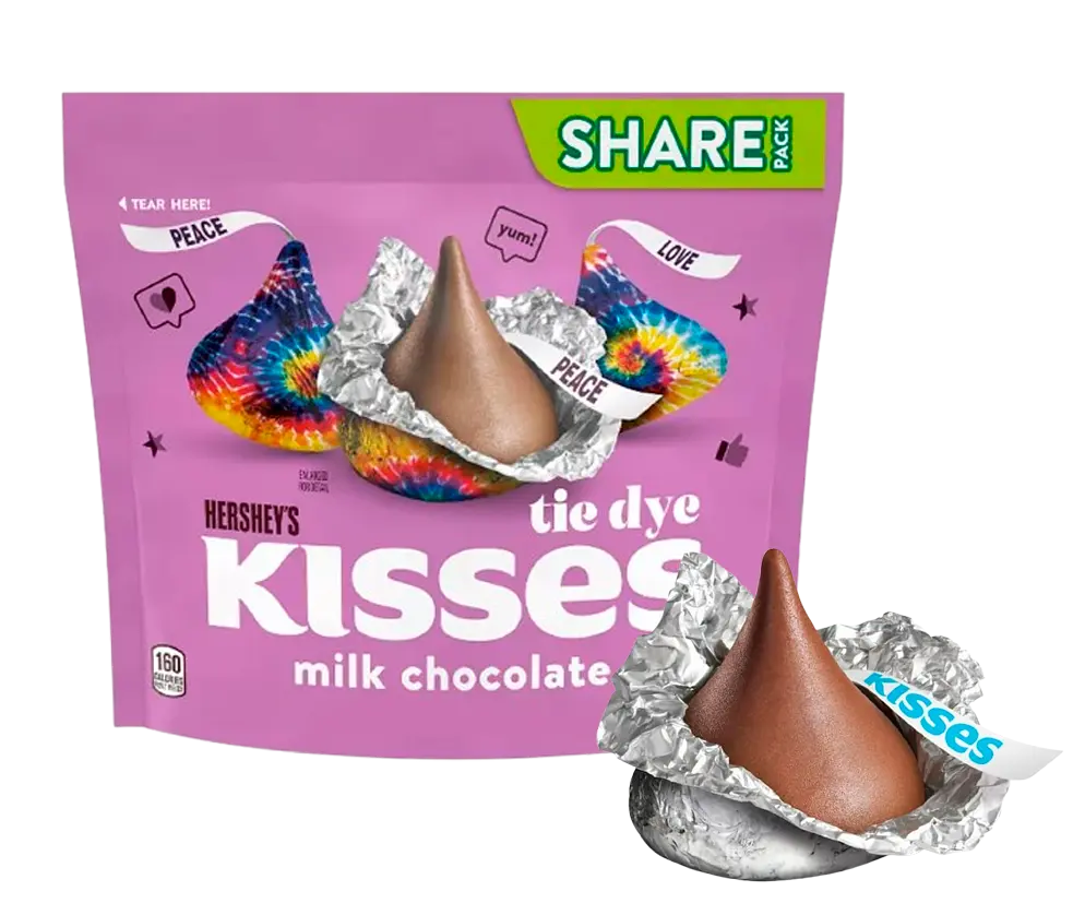 Шоколадні цукерки Hershey's Milk Chocolate Tie Dye Kisses 298 г - фото 2