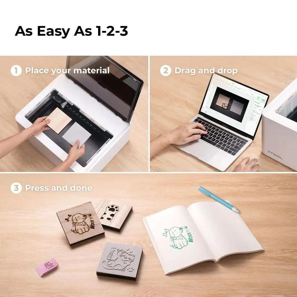 Лазерний гравірувальний верстат 2 в 1 xTool M1 10W + xTool SafetyPro AP2 (M1-AP2) - фото 10