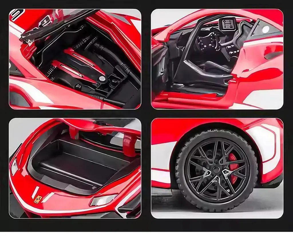 Колекційна металева модель автомобіля АвтоЕксперт Ferrari 488 Challenge EVO з інерцією, світлом та звуком 1:32 - фото 9