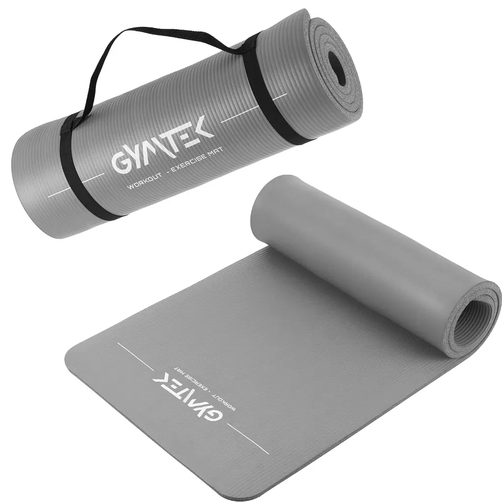 Килимок (мат) для фітнесу Gymtek NBR 1,5см сірій - фото 2
