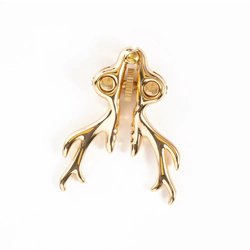Затискачі для сосків LOCKINK SEVANDA Stag Adjustable Nipple Clamps, золотисті, зі знімними підвісками - фото 3