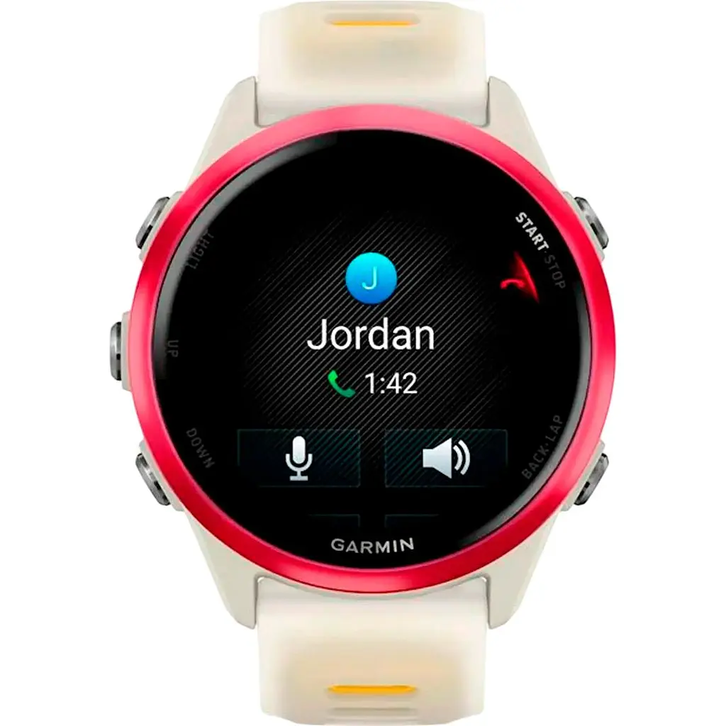 Смарт-годинник Garmin Forerunner 570 42mm Raspberry Aluminum with Translucent Bone/Mango Band (010-02970-02) [142393] - фото 4