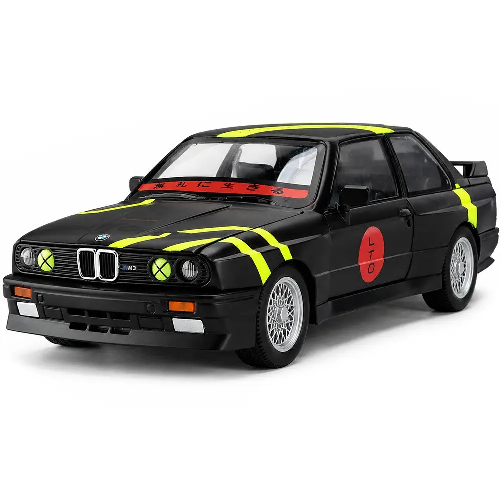 Колекційна машинка BMW M3 E30 1:24 металева, звук, світло, інерційна модель авто з дверима, що відчиняються